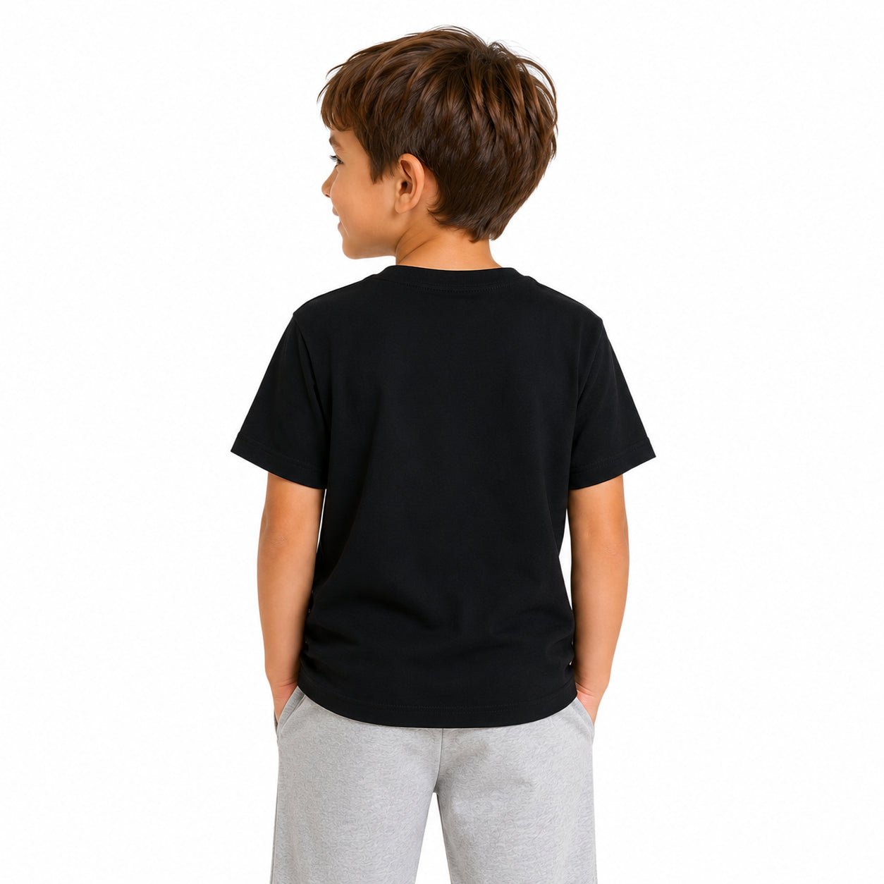 New Balance NB Stacked Logo Tee LAKB0297-BK | Unisex Bambino | Nero