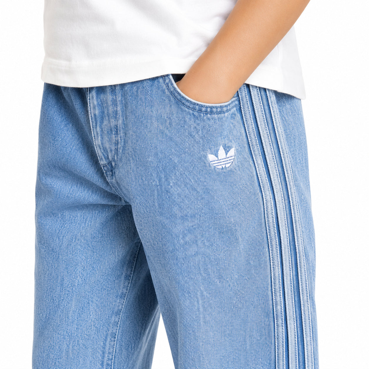 Adidas Loose Den Pants Bambini Jeans Chiaro