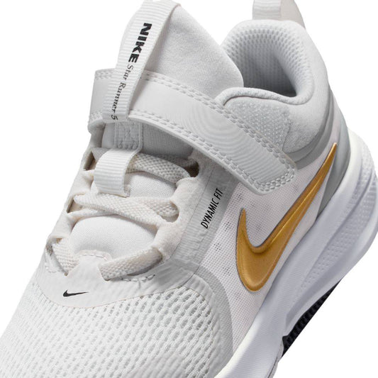 NIKE STAR RUNNER 5 PLATINUM TINT/METALLIC GOLD-BLACK HF7005-007