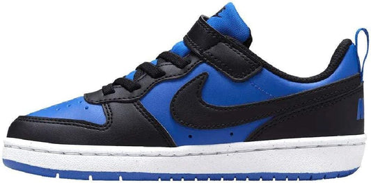 NIKE COURT BOROUGH LOW RECRAFT PS GAME ROYAL/BLACK-WHITE HM6298-480
