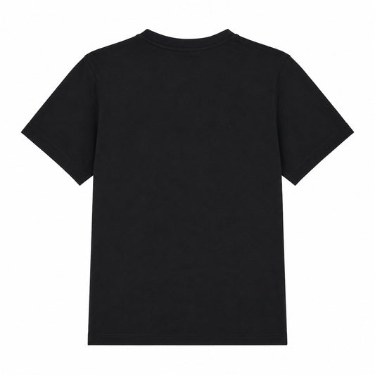 EA7 Maglietta nera a maniche corte con girocollo, dal design semplice e versatile, ideale per un abbigliamento quotidiano comodo e pratico. 7B000020-UC001