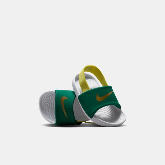 NIKE KAWA SLIDE TD MALACHITE/MTLC GOLD-SONIC YELLOW-WHITE FJ8811-301