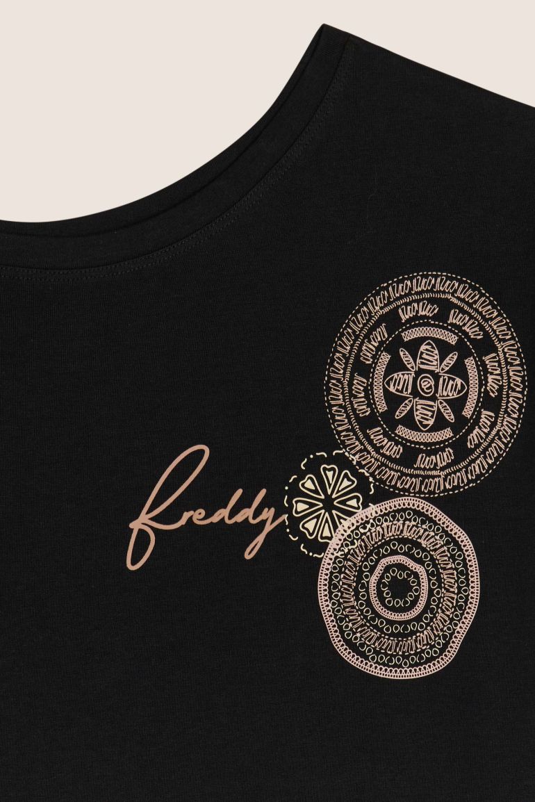 FREDDY T-SHIRT MANICA CORTA NERO S25WTEET8-N
