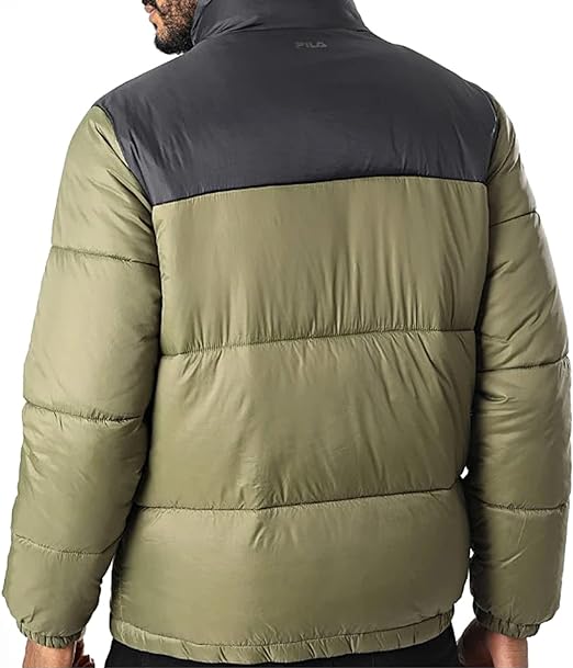 FILA SOLLER puff jacket Burnt Olive-Black FAM0404-63046