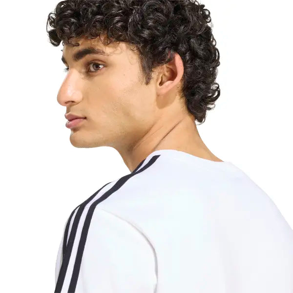ADIDAS Essentials 3-Stripes Single Jersey - White/Black KY4116