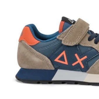 Sun68 Jaki Bicolor Z46322K-77 – Marrone/Blu | Scarpe sportive bambino dal design bicolore, sneakers casual per completare outfit dinamici ogni giorno