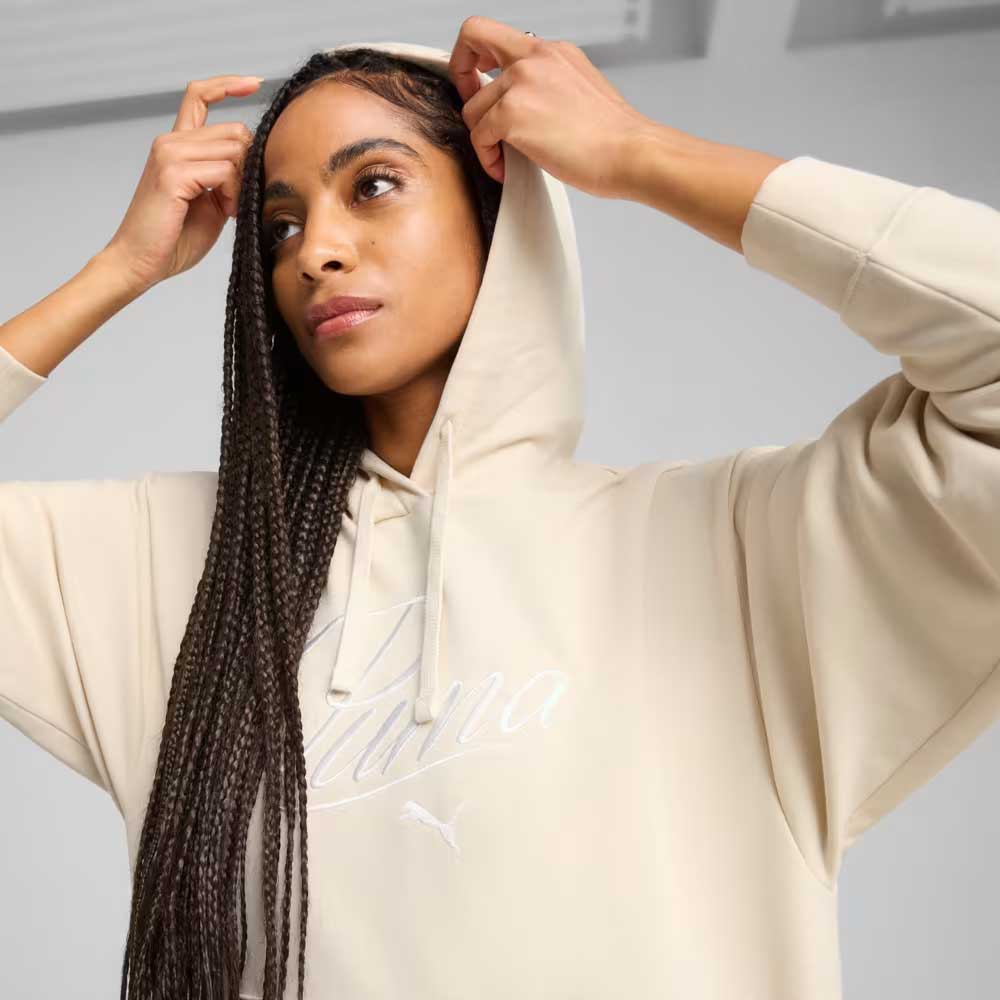 PUMA ESS SCRIPT COMFORT HOODIE TR WHITE 684983-87