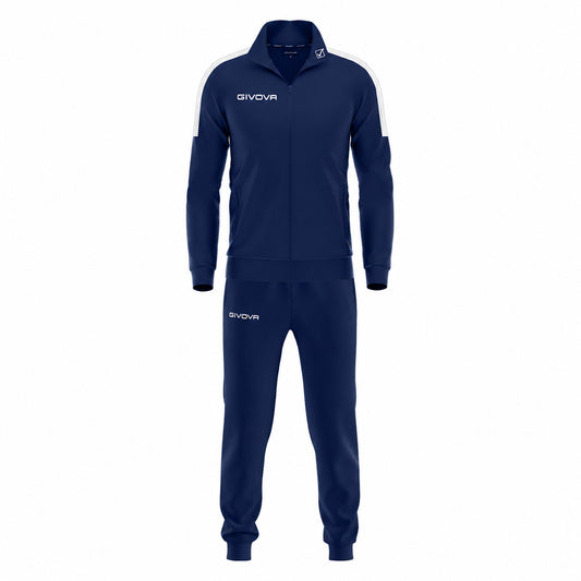 Givova Tuta Sportiva Revolution TR033 in Triacetato Full Zip 2000001063699 – Nero/Navy, Completo Uomo per Allenamento Calcio, Sport e Tempo Libero, Abbigliamento Sportivo – foto 2