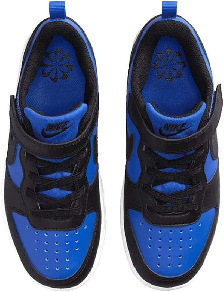 NIKE COURT BOROUGH LOW RECRAFT PS GAME ROYAL/BLACK-WHITE HM6298-480
