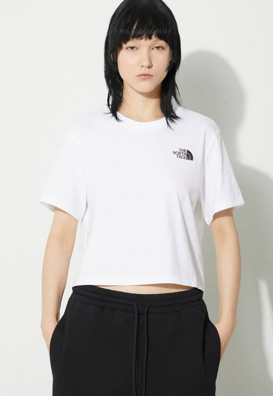 THE NORTH FACE W SIMPLE DOME CROPPED SLIM TEE TNF WHITE NF0A87U4FN41