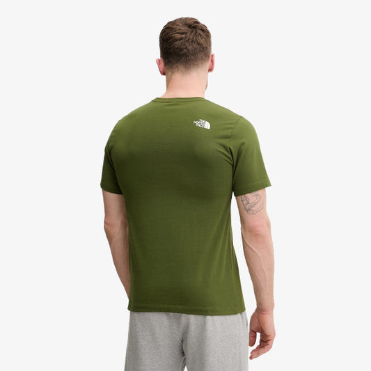 THE NORTH FACE M MOUNTAIN LINE REGULAR SHORT SLEEVE TEE WOODLAND GREEN NF0A8GUXBRI1