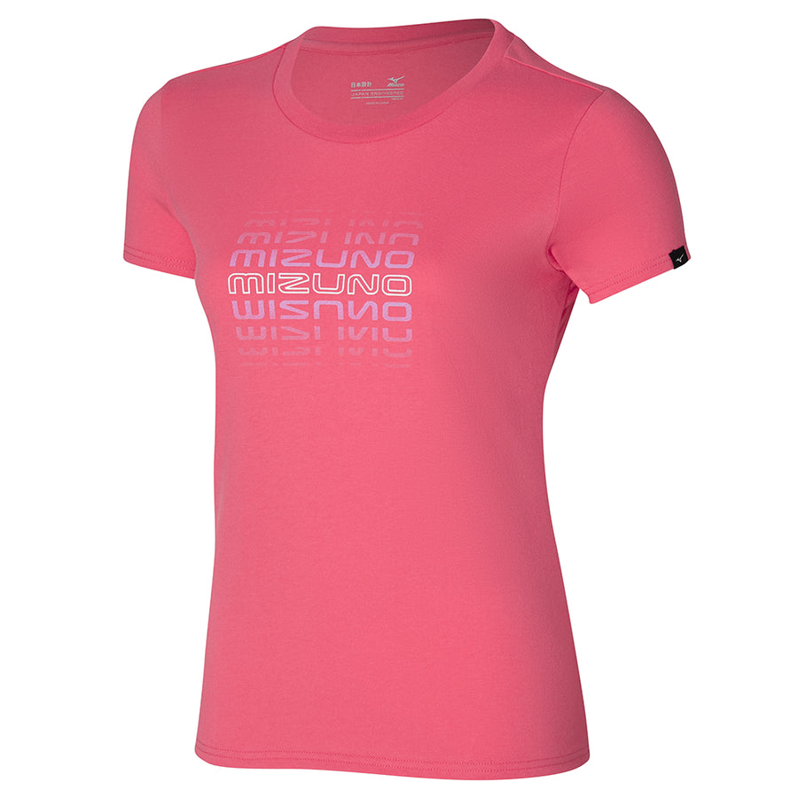 Mizuno Athletic Tee W – T-Shirt Donna Fragola