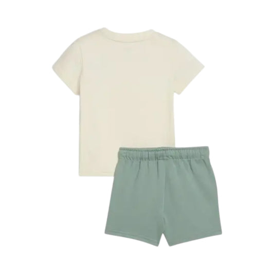 PUMA MINICATS ESS TEE AND SHORTS SET INF WHITE 686285-87