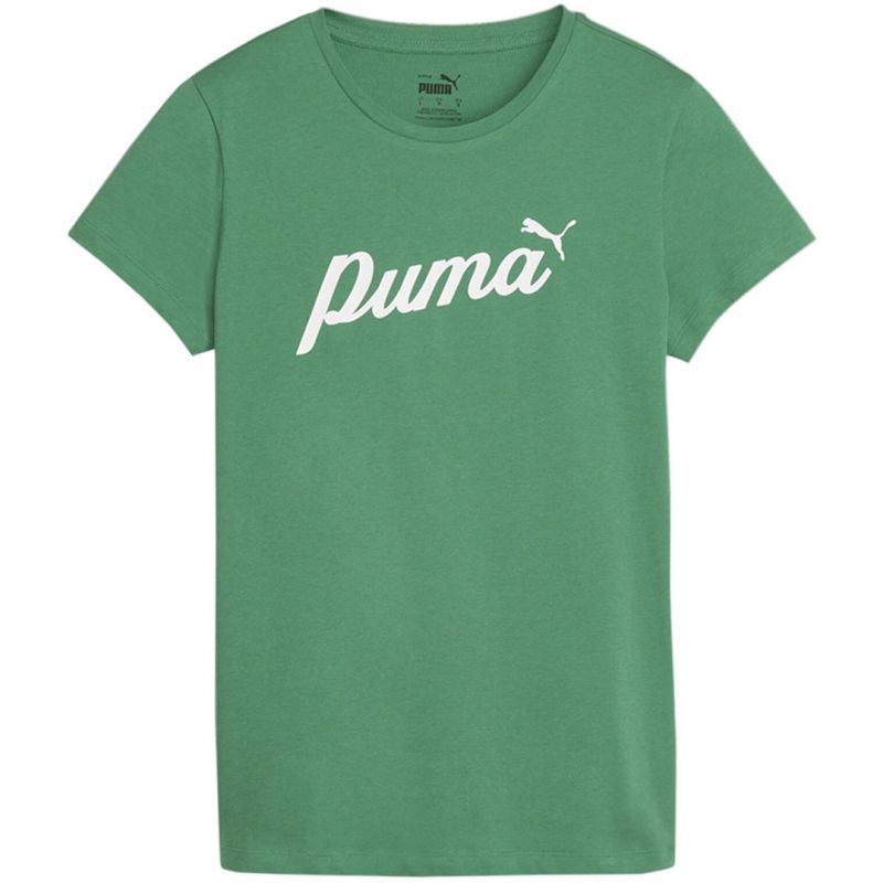 PUMA ESS+ SCRIPT TEE ARCHIVE GREEN 679315-86