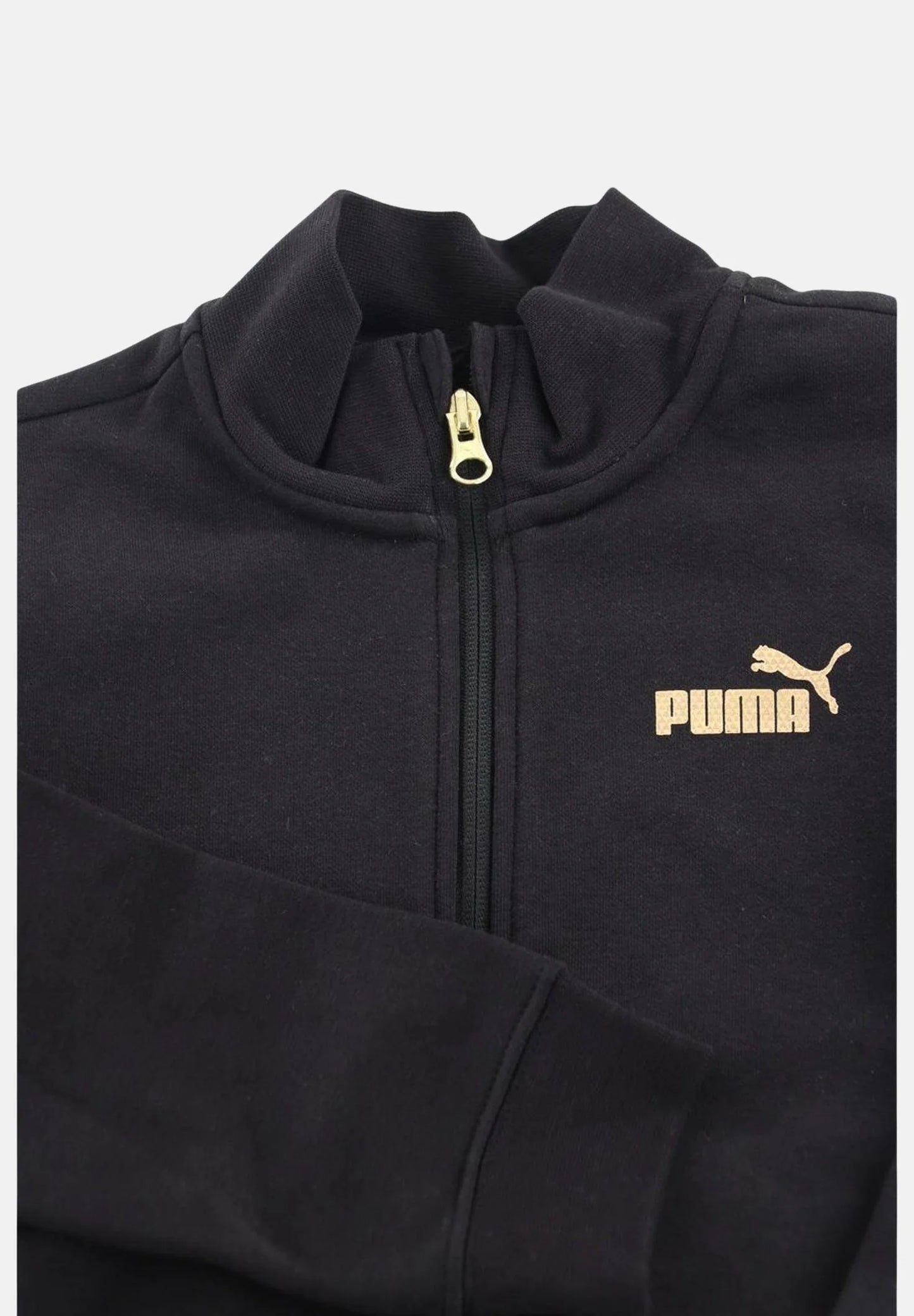 PUMA ESS+ TEXTURED FOIL LOGO FZ SUIT FL BLACK 692212-01