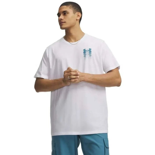 Under Armour M Blur Logo SS – T-Shirt Uomo Manica Corta Bianca
