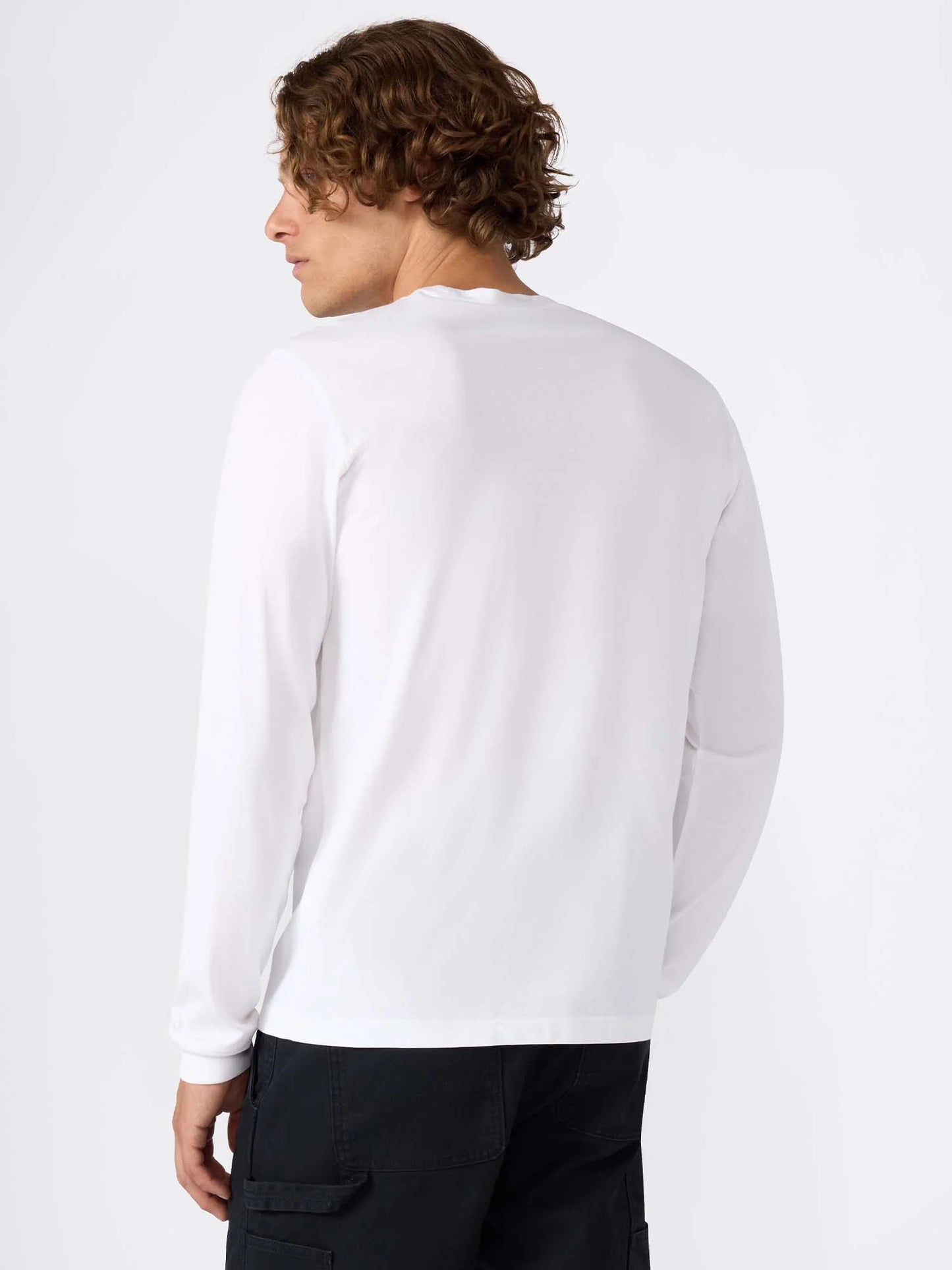 CHAMPION CREWNECK LONG SLEEVE T-SHIRT WHT 221799-WW001