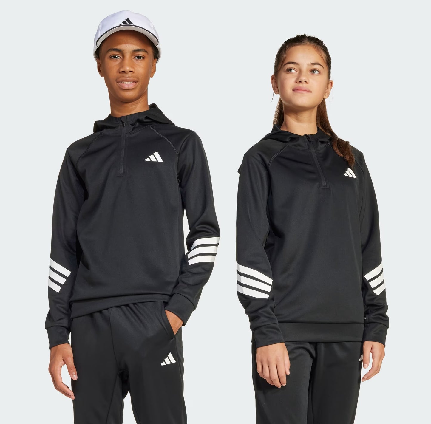 ADIDAS J SPR HOODIE BLACK/WHITE JD0104