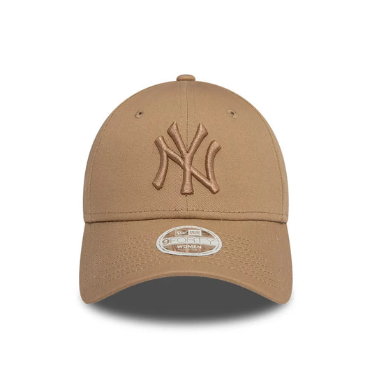 New Era 9FORTY New York Yankees League Essential Cappellino da Baseball Unisex con Visiera in Cotone Beige Taglia Unica 60471463