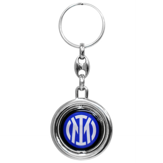 Inter Portachiavi Double IN1124 – Multicolore, accessorio unisex in metallo per le chiavi, idea regalo per i tifosi interisti e appassionati di calcio