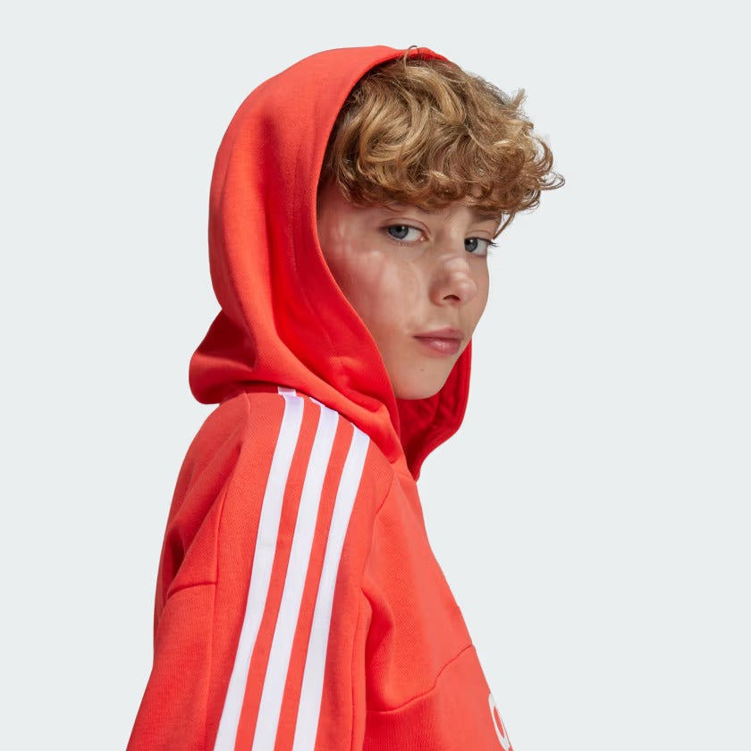 ADIDAS J HOT FL HOODIE BRIRED/WHITE IX9285