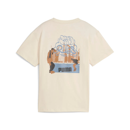 PUMA MID90S GRAPHIC TEE II B WHITE 688465-87