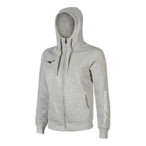 Mizuno SWEAT FULL ZIP HOODIE felpa cappuccio uomo grigio 32EC8500C05
