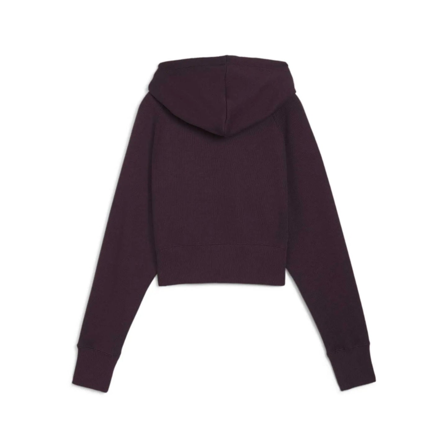 PUMA CLASSICS+ RELAXED CROPPED HOODIE MIDNIGHT PLUM 626559-44