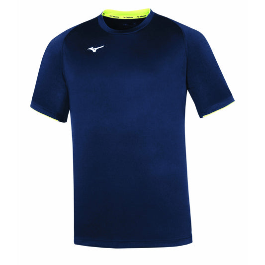 TEAM CORE S/SLEEVE TEE Navy/Yellow Fluo 32EA700214