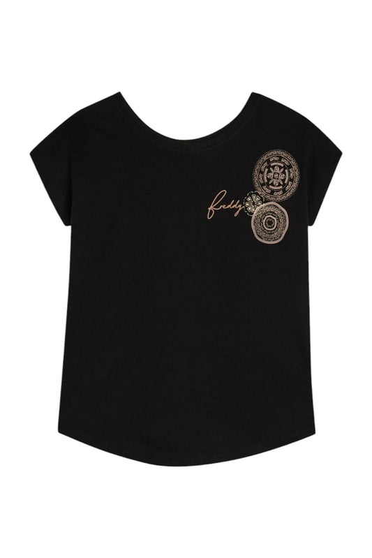 FREDDY T-SHIRT MANICA CORTA NERO S25WTEET8-N