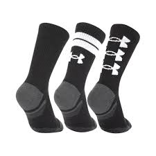 UNDER ARMOUR PERF TECH NOV 3PK CREW BLACK 1379515-002