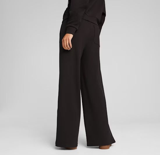 PUMA HER COMFORT HIGH-WAIST STRAIGHT PANTS BLACK 685061-01