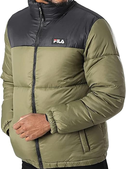 FILA SOLLER puff jacket Burnt Olive-Black FAM0404-63046