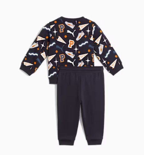 PUMA MINICATS AOP CREW SET FL INF BLUE 689731-16