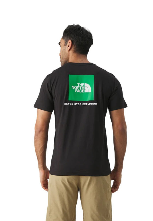THE NORTH FACE M S/S REDBOX TEE TNF BLACK/OPTIC EMERALD NF0A87NPYQI1