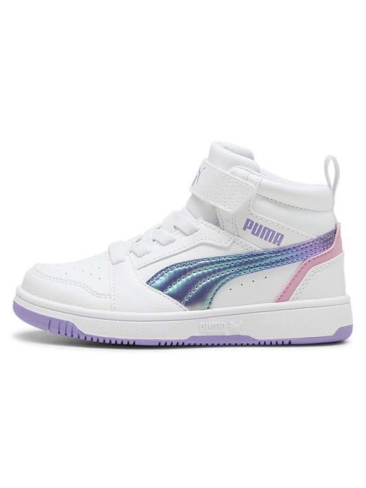 PUMA REBOUND V6 MID BOUNCY SKY AC+ PS PUMA WHITE-LAVENDER ALERT-MAUVED OUT 398726-01