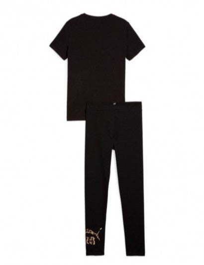 PUMA ANIMAL TEE & LEGGINGS SET G BLACK 680321-01