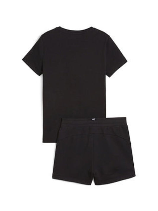 PUMA BLOSSOM TEE & SHORTS SET G BLACK 680320-01