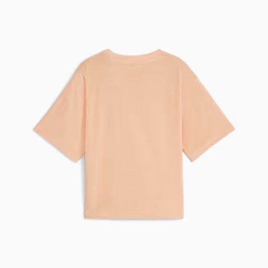 PUMA ESS ELEVATED RELAXED CROPPED TEE PEACH FIZZ 677947-45