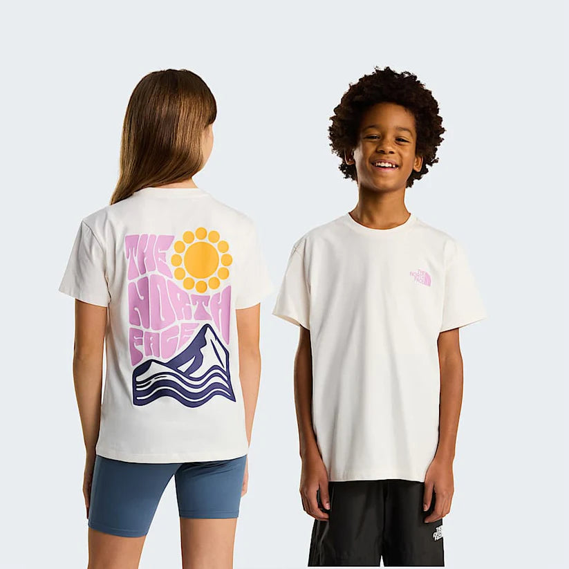 THE NORTH FACE TEEN VOYAGE RELAXED SHORT SLEEVE TEE WHITE DUNE NF0A8G21QLI1