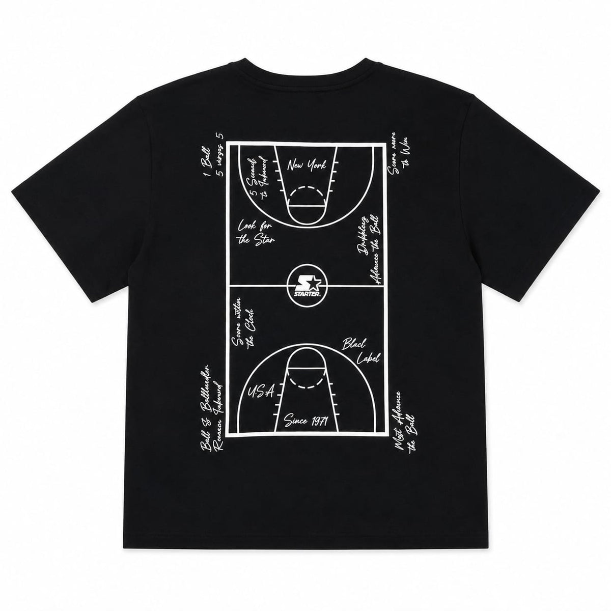 Starter T-Shirt Manica Corta Unisex Nera 74551 – foto 2