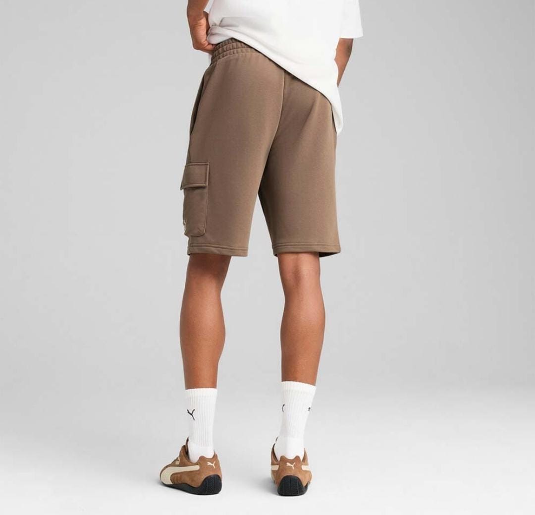 PUMA ESS NO. 1 LOGO CARGO SHORTS 10” TR BROWN 682662-93