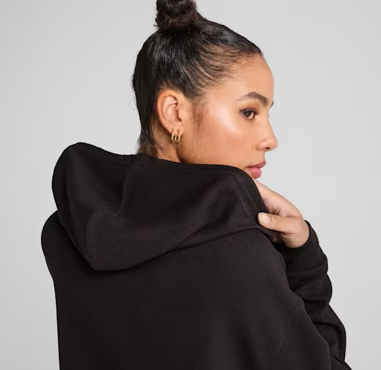 PUMA HER COMFORT CROP FULL-ZIP HOODIE BLACK 685056-01