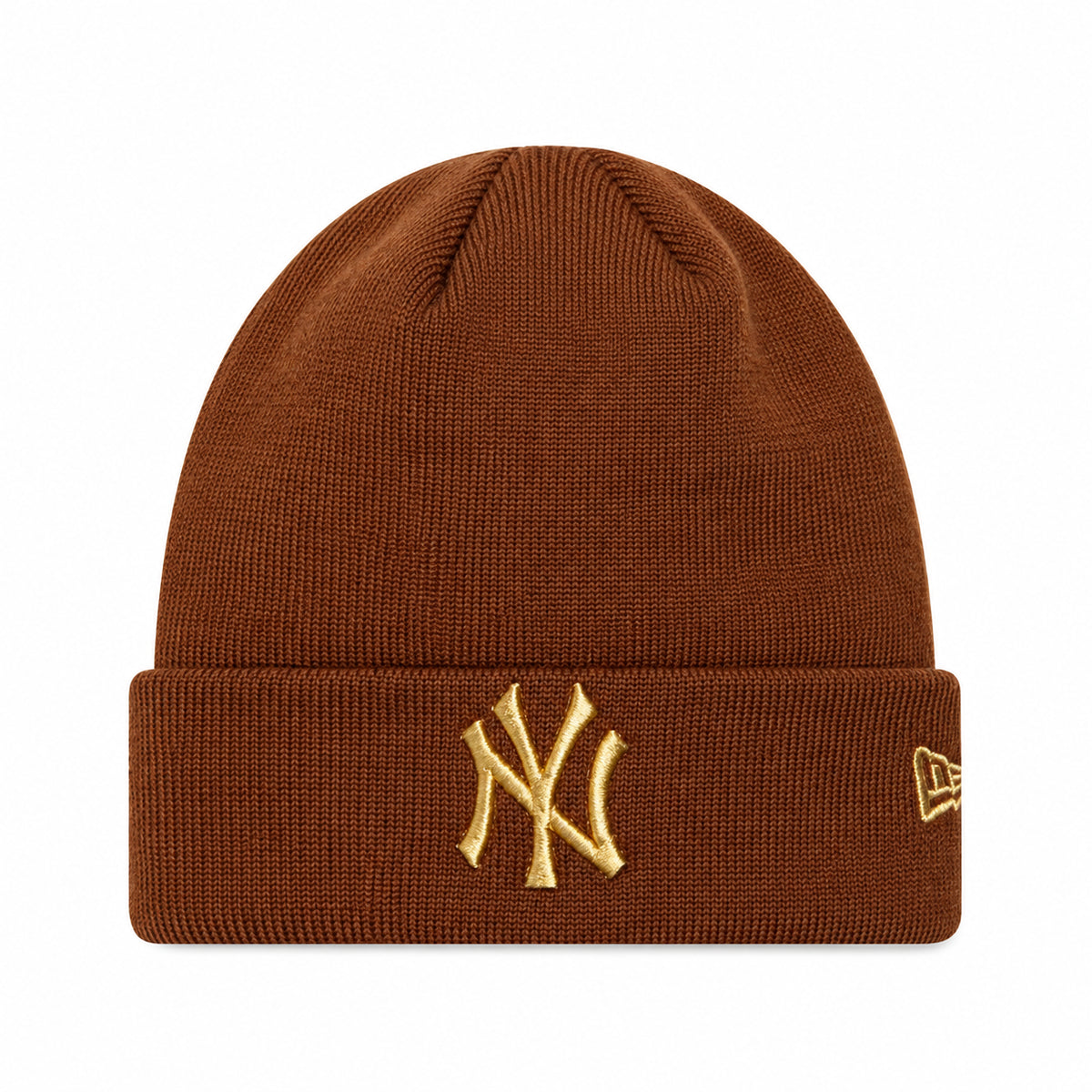 New Era Metallic Logo Beanie Berretto Invernale Unisex in Acrilico Marrone con Logo Metallizzato Taglia Unica 60915931