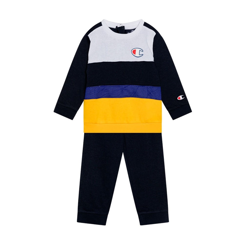 CHAMPION CREWNECK SUIT NNY/NNY/WHT/LCO/BVU 306789-BS501