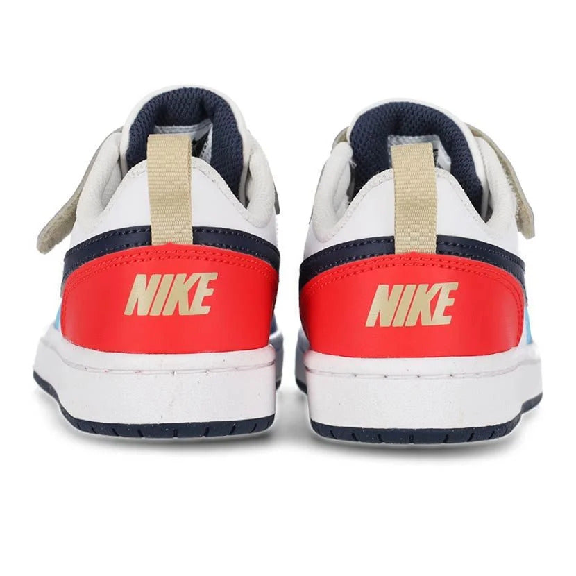 NIKE COURT BOROUGH LOW RECRAFT WHITE/THUNDER BLUE-LT CRIMSON DV5457-124