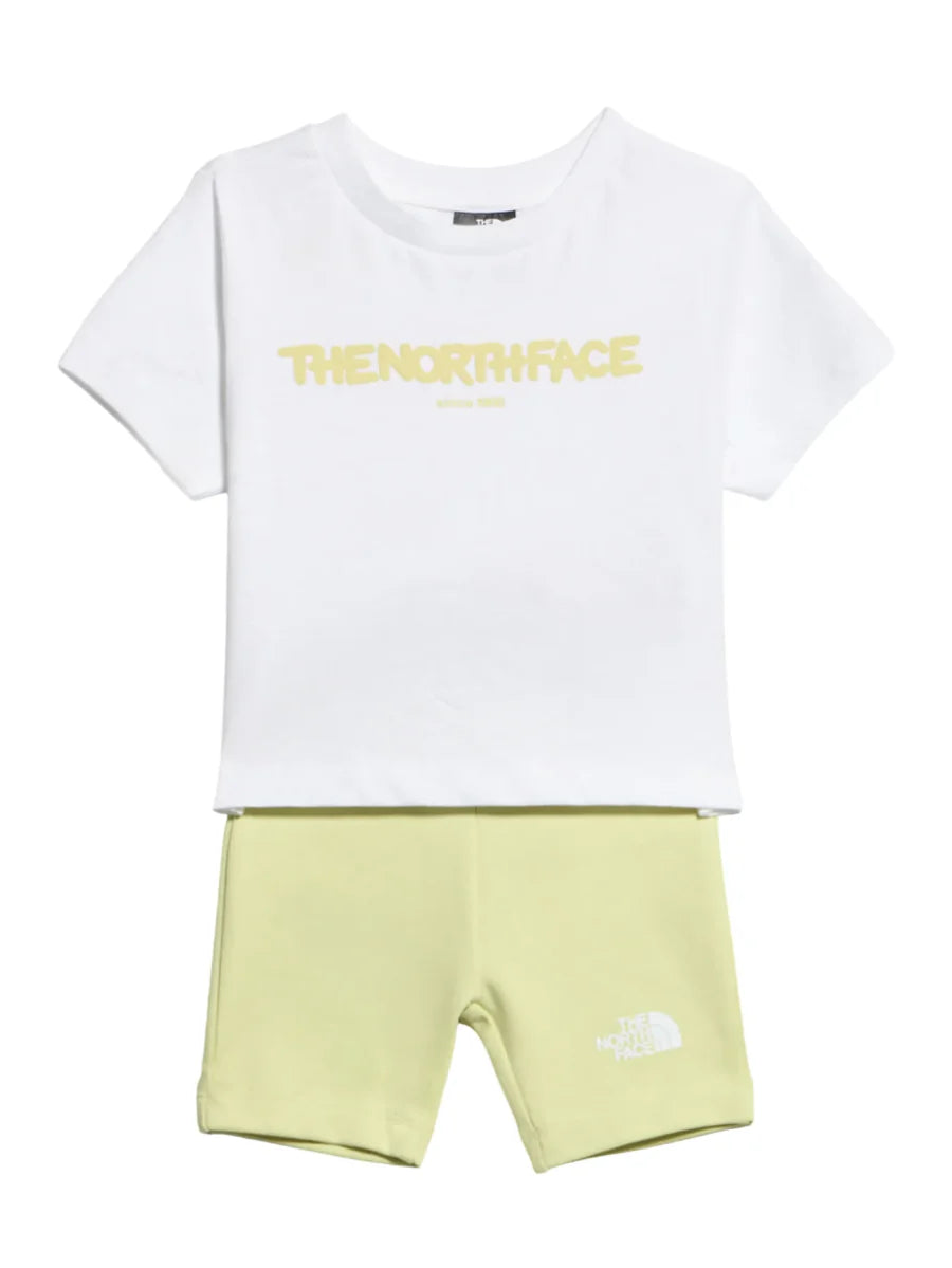 The North Face Kid Bubble Logo Legging Set Bianco
