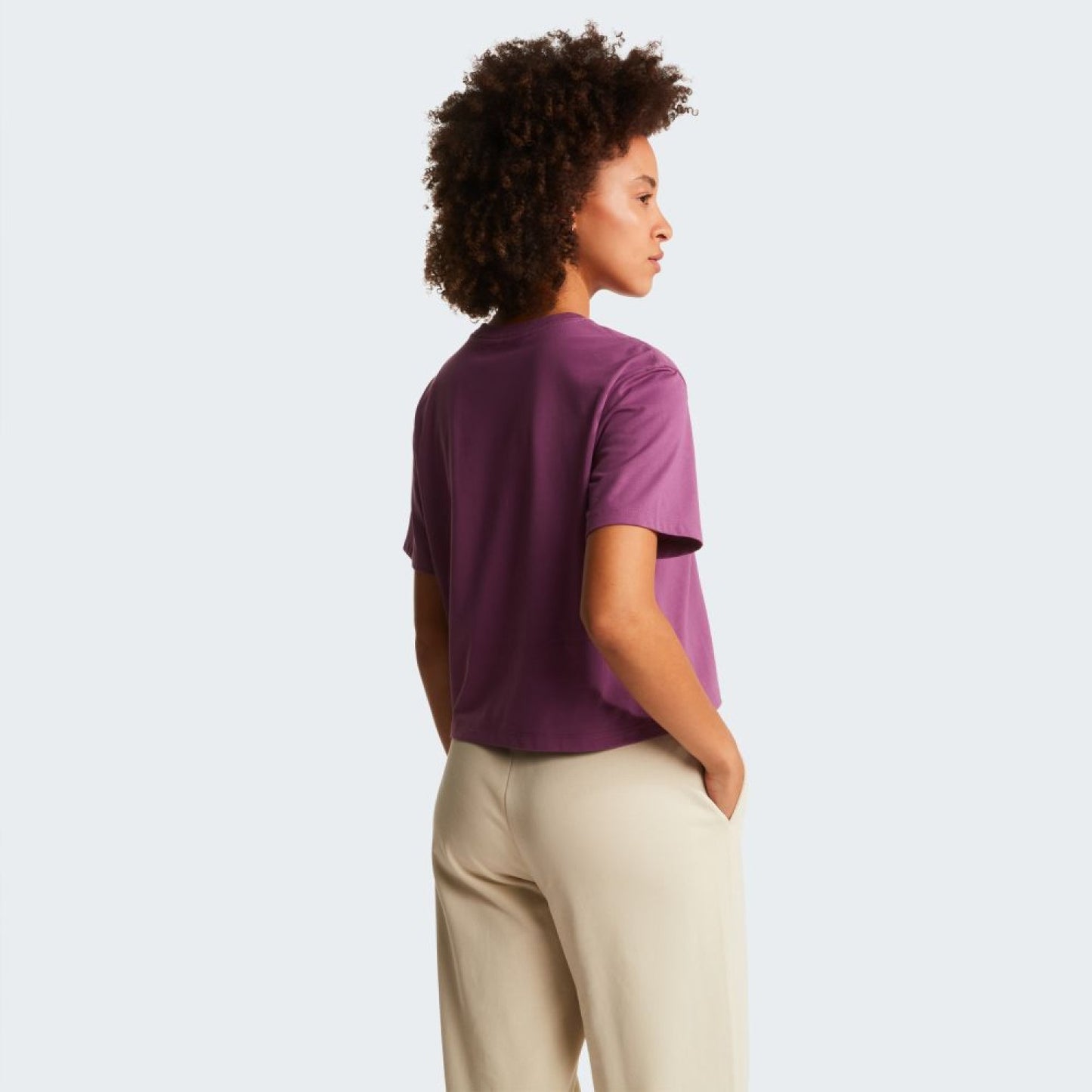 THE NORTH FACE W EVOLUTION SIMPLE DOME CROP RLX SS TEE CHROMA PURPLE NF0A8FDHG4Y1