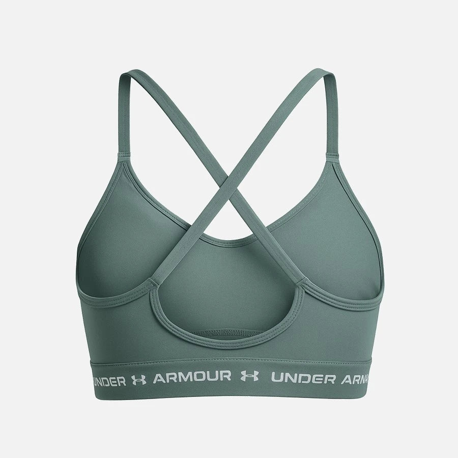 UNDER ARMOUR CROSSBACK LOW BRA SILICA GREEN 1386424-348