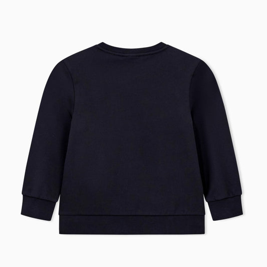 EA7 Felpa nera bambino elegante e confortevole, ideale per uno stile casual 7B000025-UC001